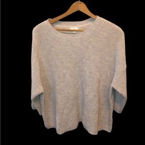 J. Jill Three-quarter oversized sleeve lilac sweater, cotton blend size large